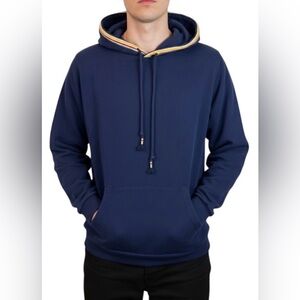 HBC STRIPES Hudson’s Bay Company iconic stripe hoodie navy cotton